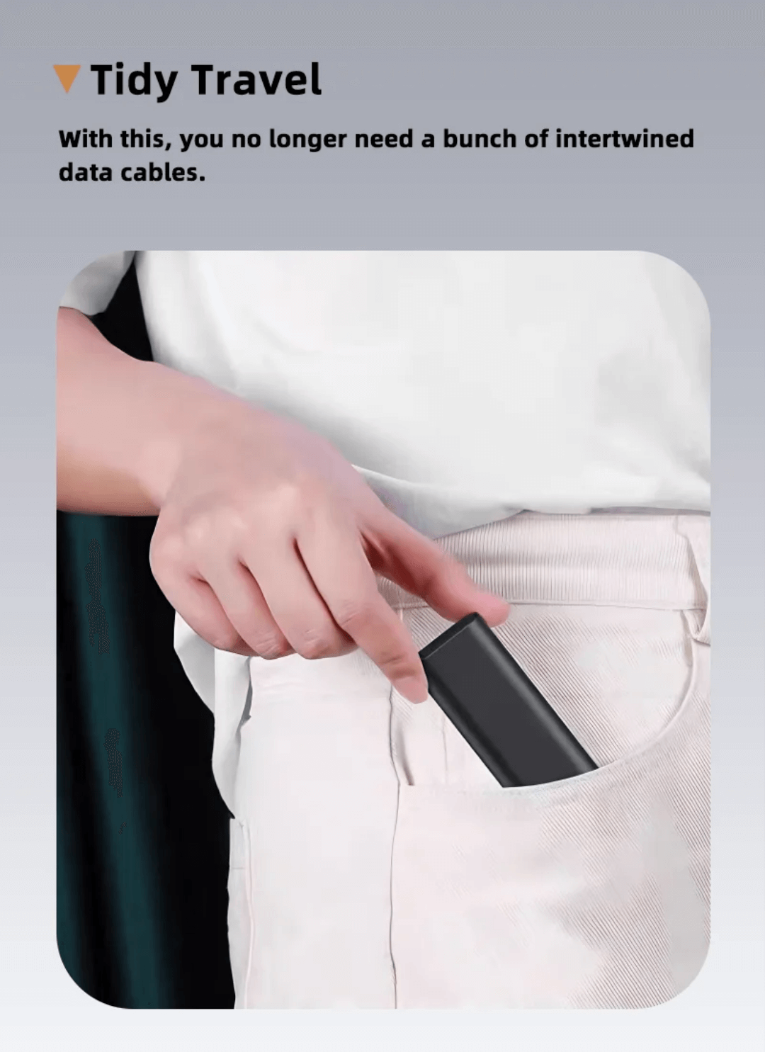 60W Travel Cable Kit β 6-in-1 Data Cable Set Organizer