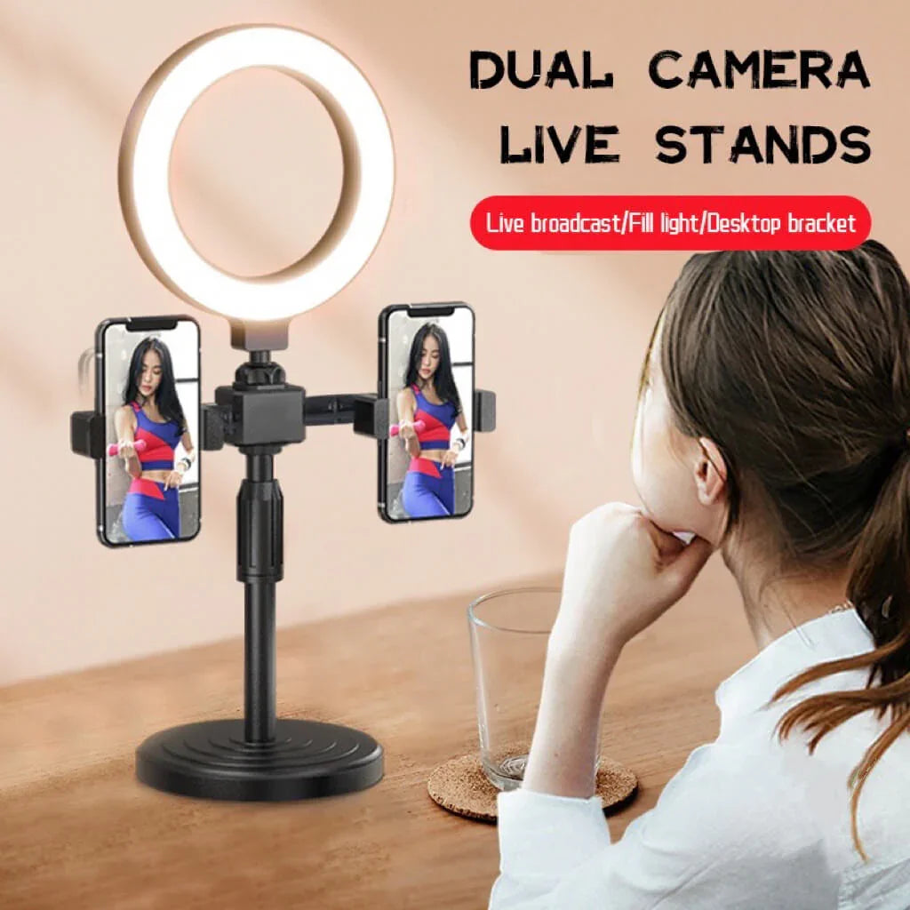 Ring Light with Dual Phone Holder