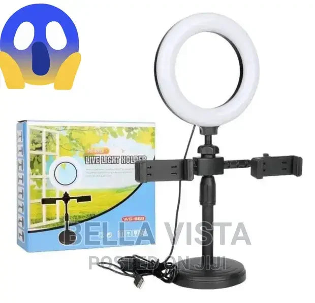 Ring Light with Dual Phone Holder