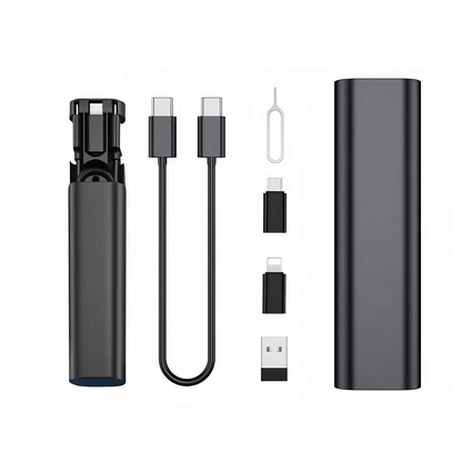 60W Travel Cable Kit — 6-in-1 Data Cable Set Organizer
