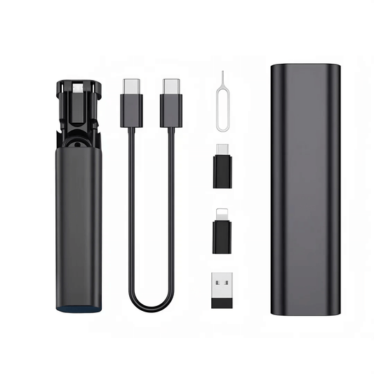 60W Travel Cable Kit — 6-in-1 Data Cable Set Organizer