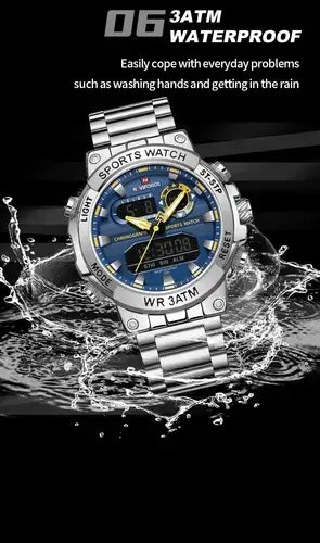 Naviforce Dual-Display Steel