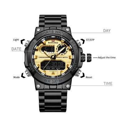 Naviforce Dual-Display Steel