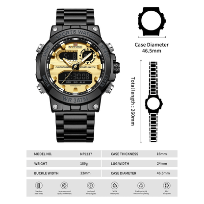 Naviforce Dual-Display Steel