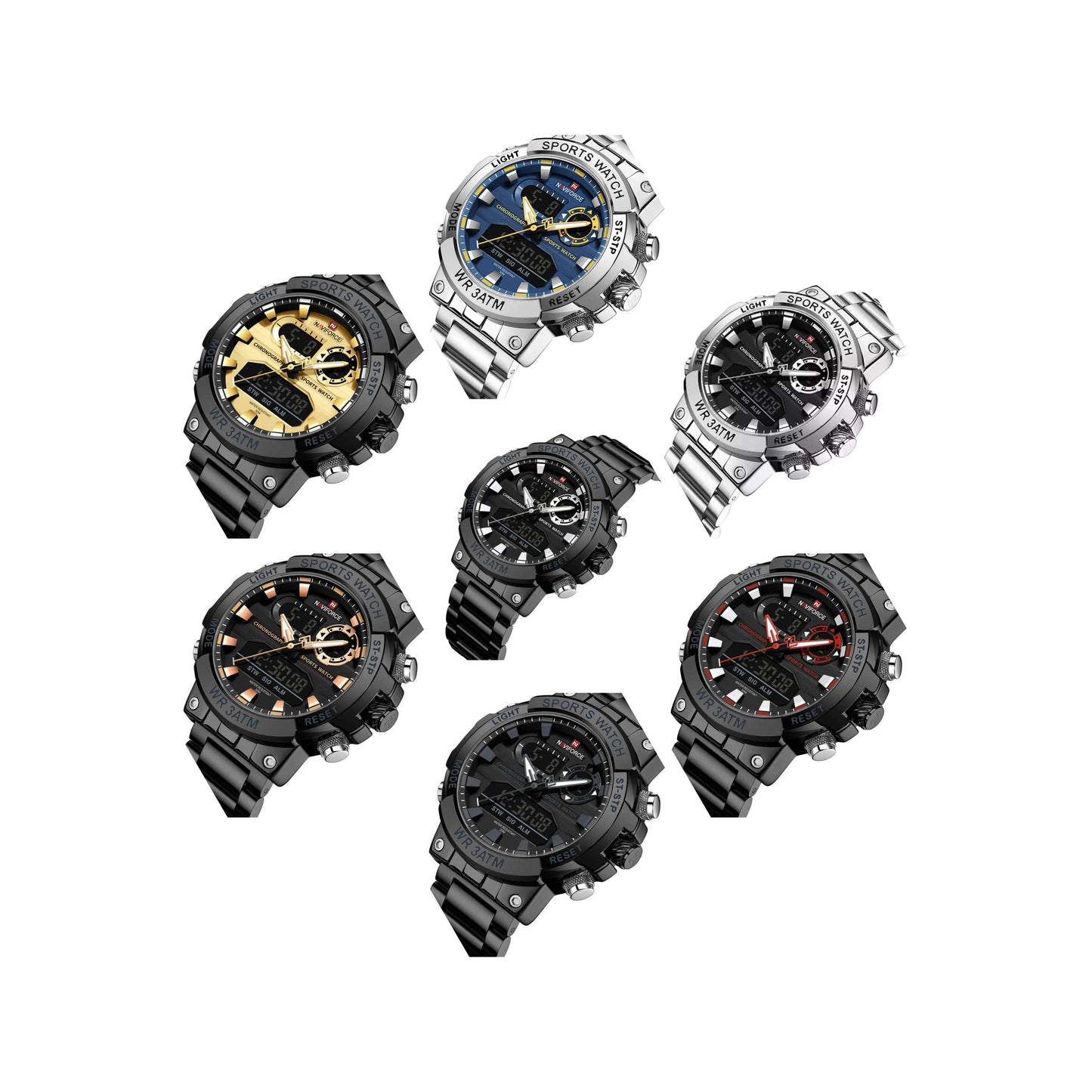 Naviforce Dual-Display Steel